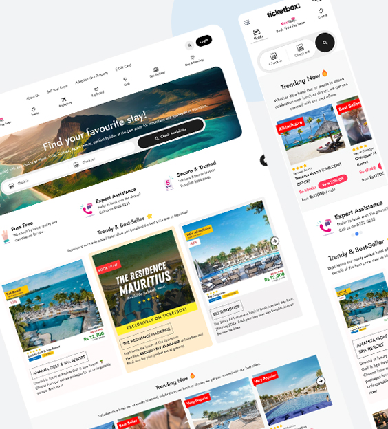 Travel, hospitality, and events booking platform